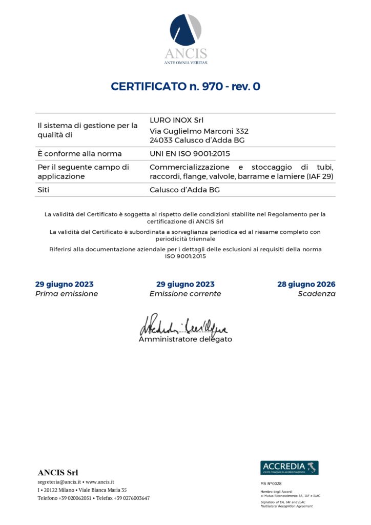 certificazione iso